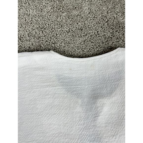 Vintage Copacabana Rio Shirt Mens XL White Brazil Souvenir Lace Up Beach 90s - Picture 9 of 16